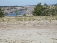 Der entstehende Cottbuser Ostsee - erstes Wasser in Sicht,am zuk�nftigen S�dkap